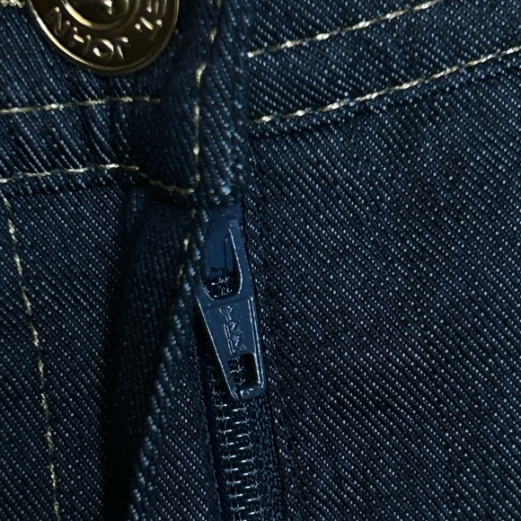 St.John Sport Dark Wash Blue Jeans Designer Chic Quiet Luxury Preppy Women Sz 12 - Picture 16 of 16